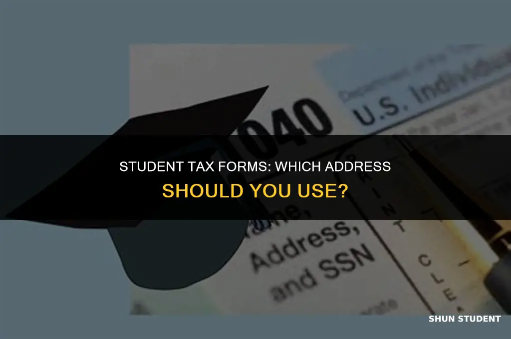 what adress to use on tax froms if student