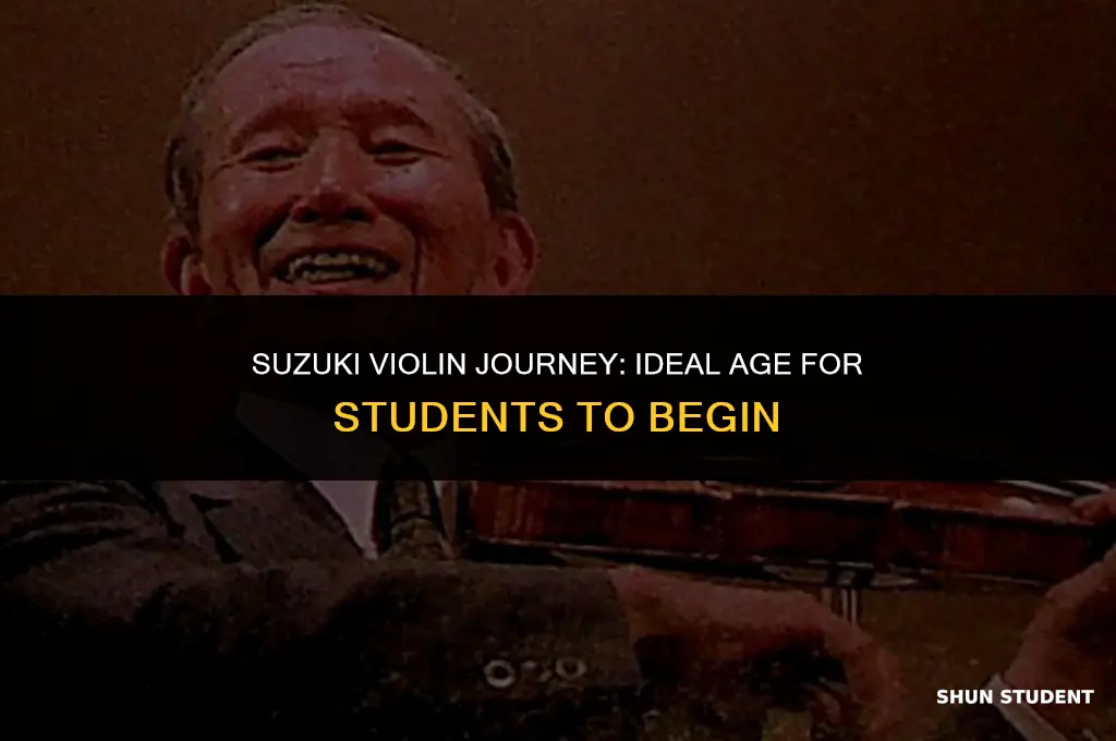 what age do students take suzuki violin