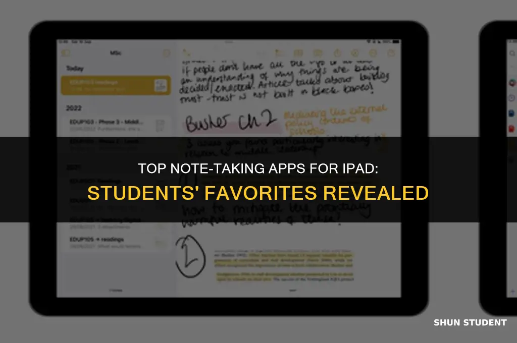 what app do students use to take notes on ipad