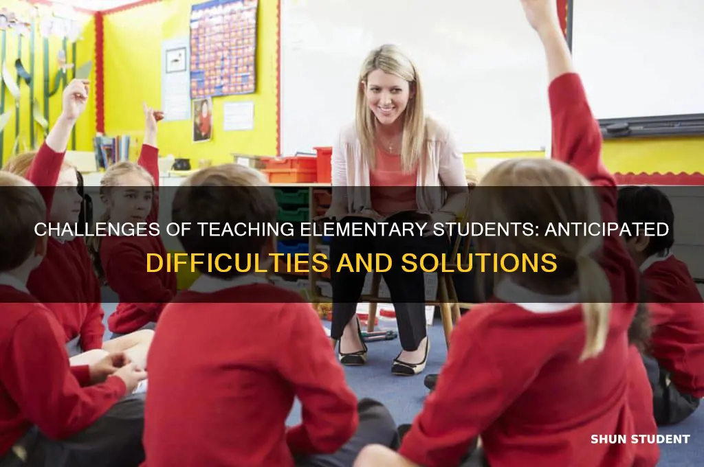 what are some anticipated difficulties of teaching elementary students