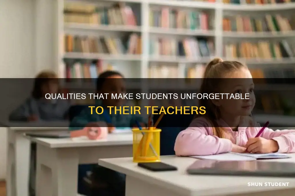 what are some qualities a teacher remember a student