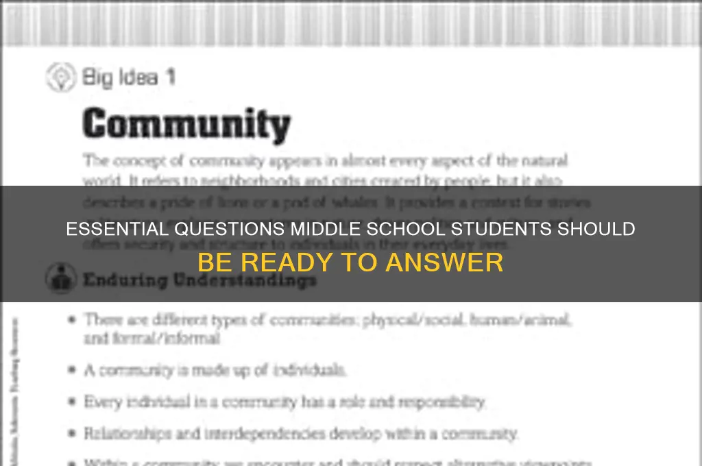 what are some questions teacher ask middle should a student