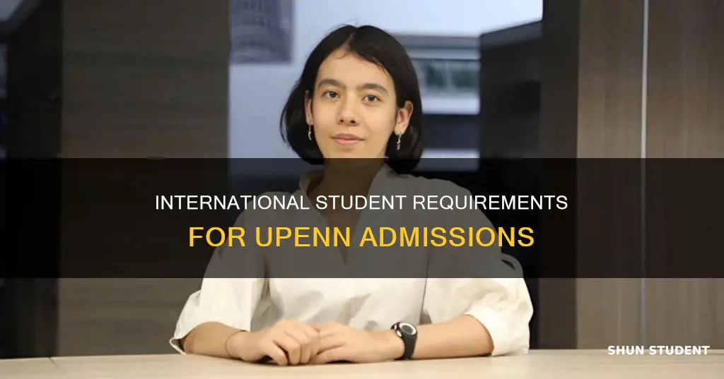 what are the requirements for international student at upenn