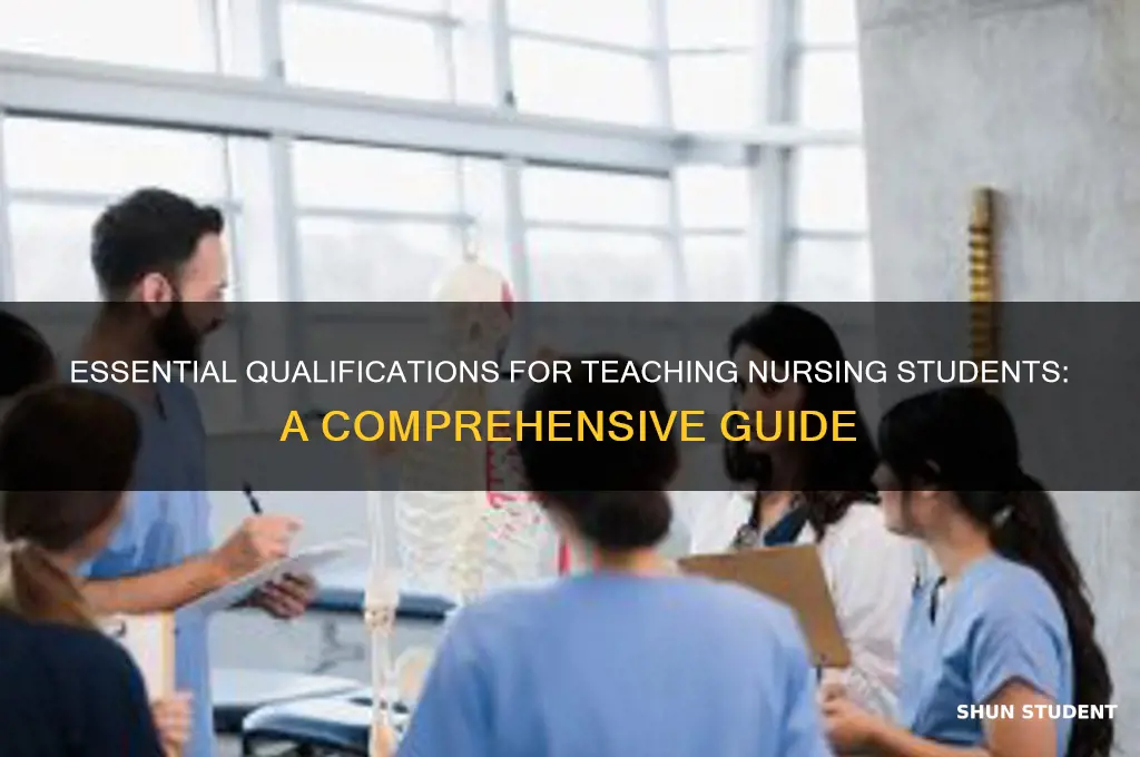 what are the requirements to teach nursing students
