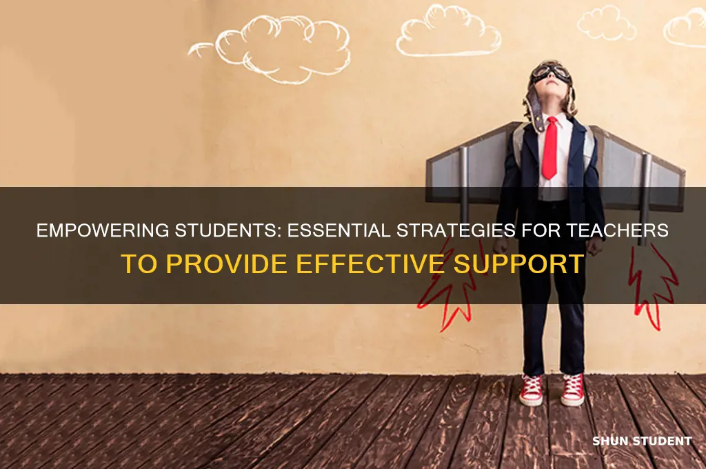 what can a teacher do to support a student