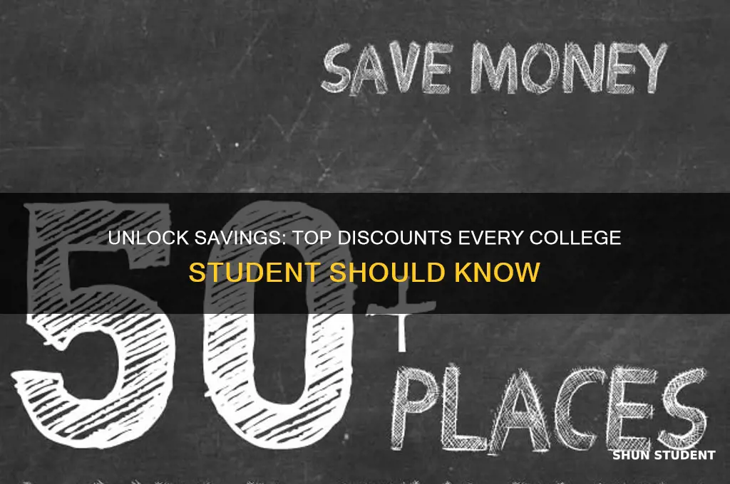 what can college students get discounts on