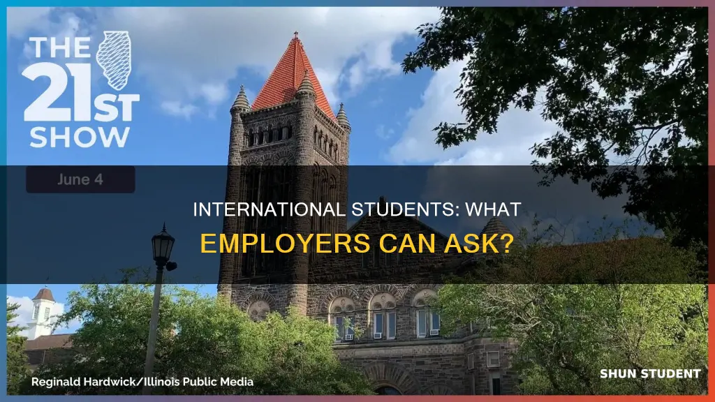 what can employers ask international students