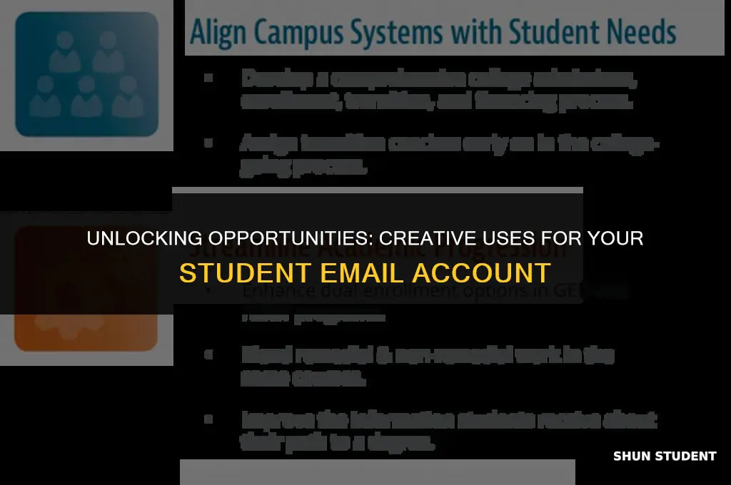 what can i use my student email for