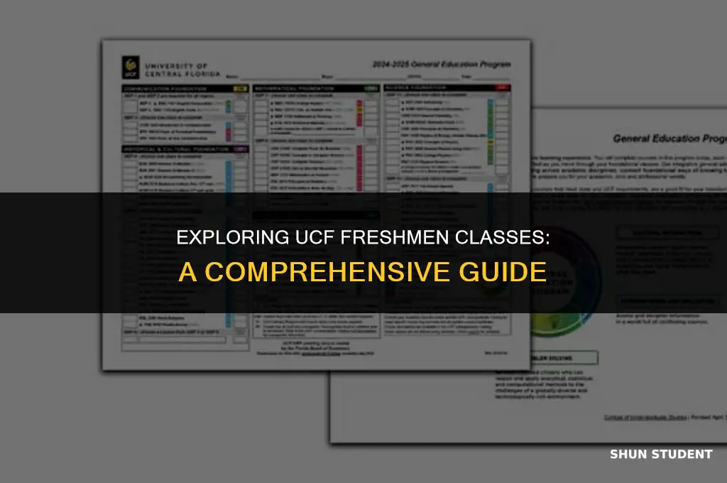 what classes do ucf students have to take freshman year