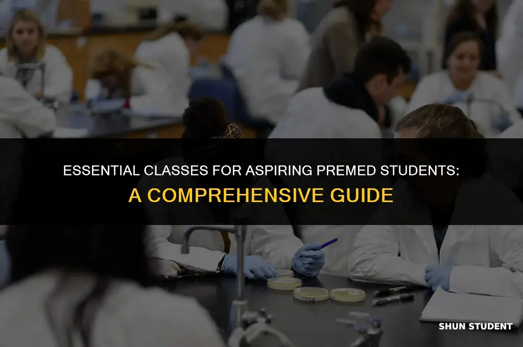 what classes should a premed student take unt