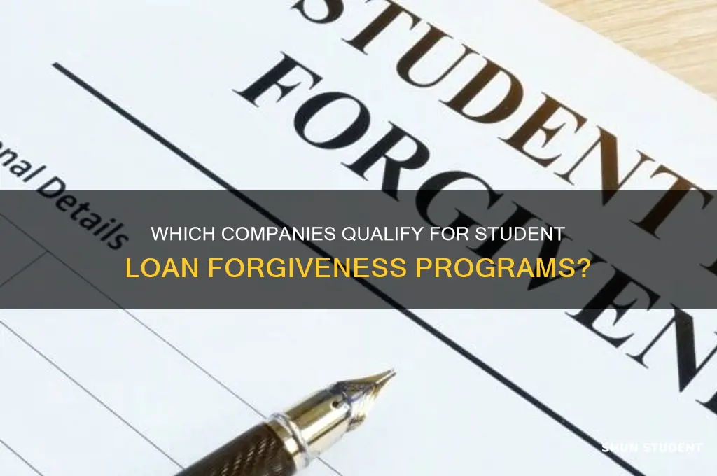 what companies are eligible for student loan forgiveness