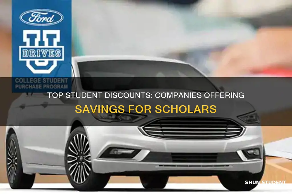 what companies give student discounts