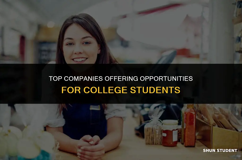 what companies take college students