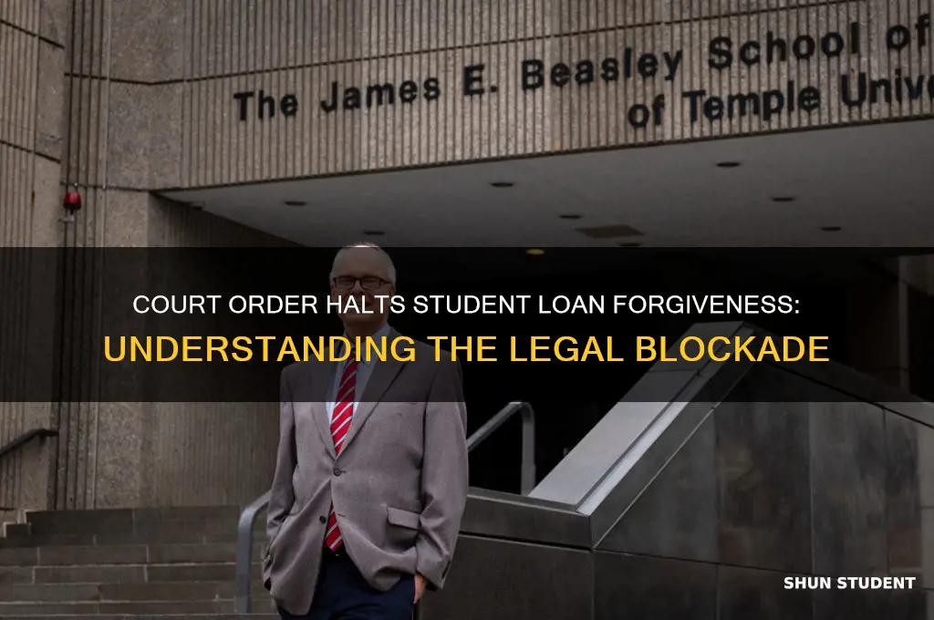 what court order is stopping student loan forgiveness