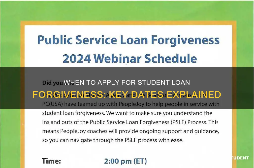 what day can i apply for student loan forgiveness