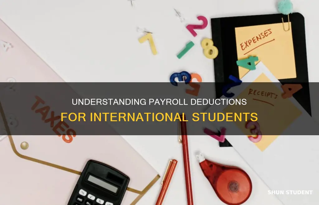 what deduction not taken out from international student payroll