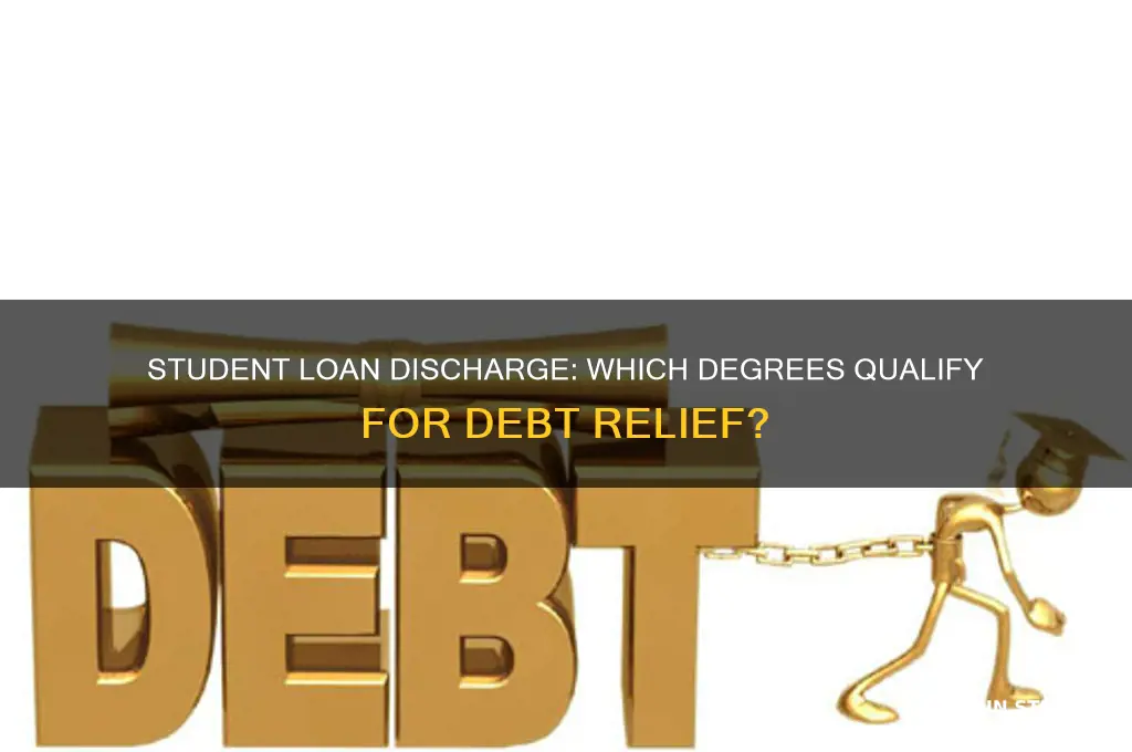what degrees will student loan discharge