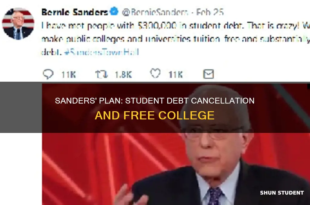 what did bernie sanders say about student dept pay off