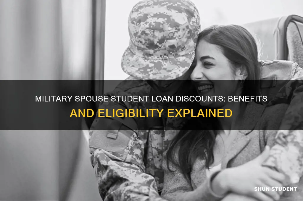 what discount on student loans do military spouses get