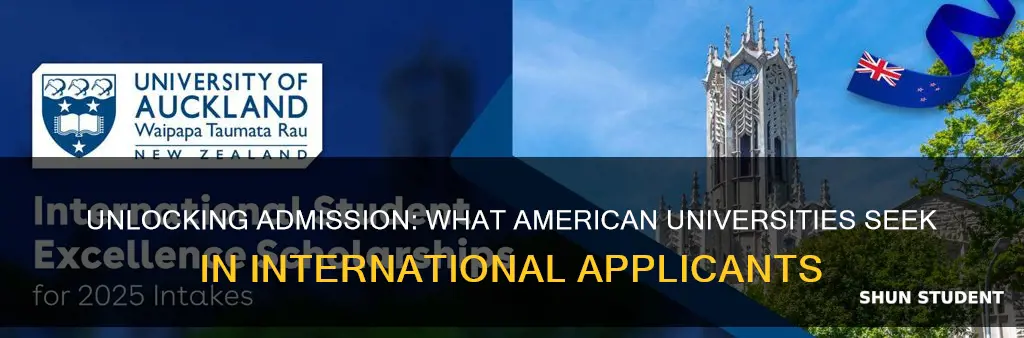 what do american universities look for in international students