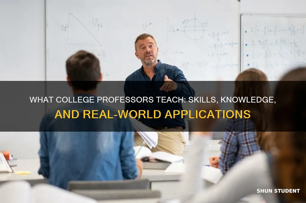 what do college teacher teach for students