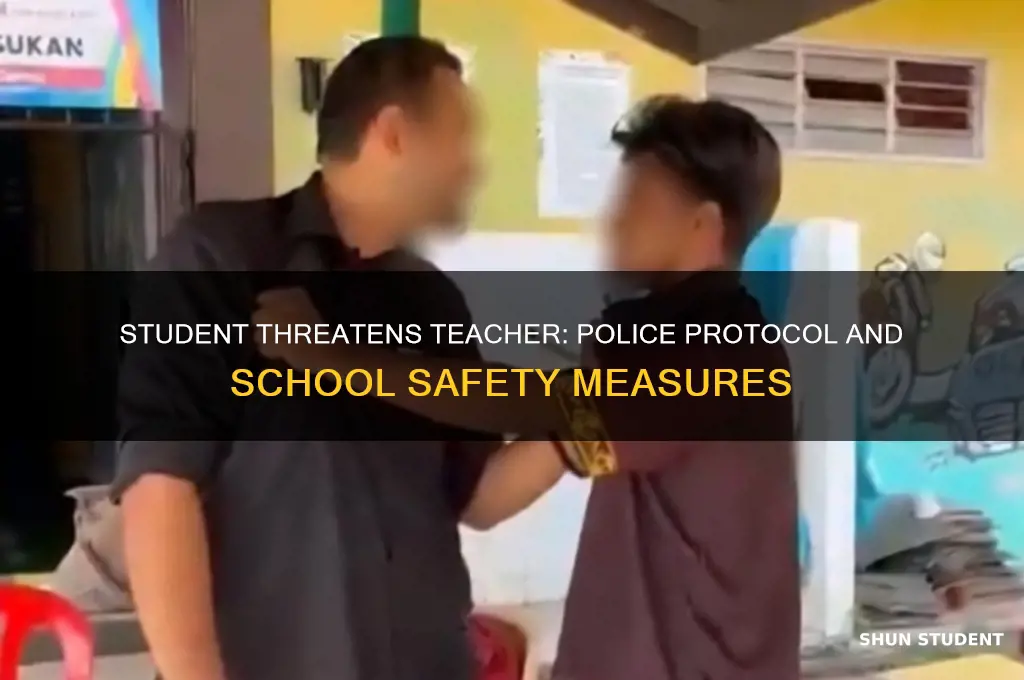 what do cops do if a student threatens a teacher
