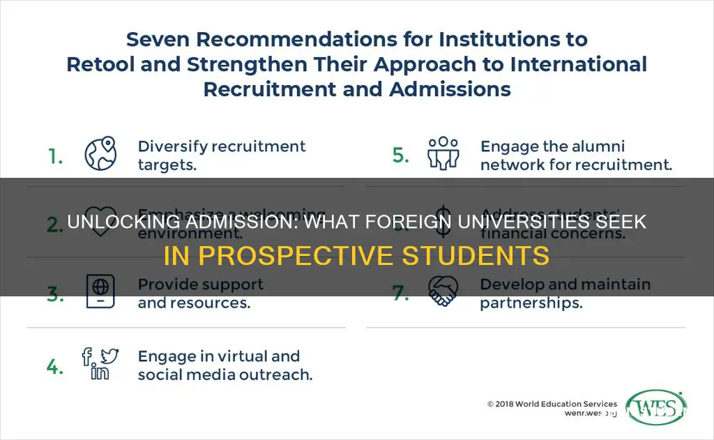 what do foreign universities look for in students