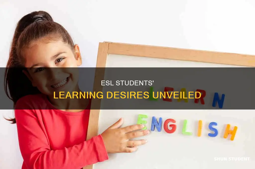 what do international esl students want to learn