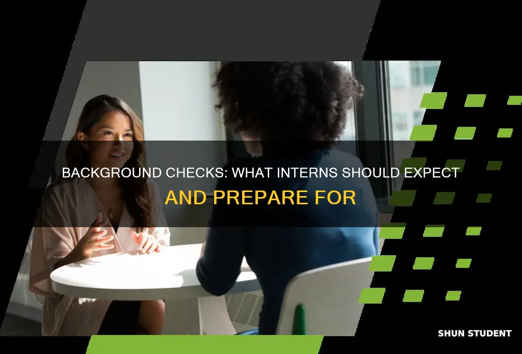 what do student interns choose for a background check