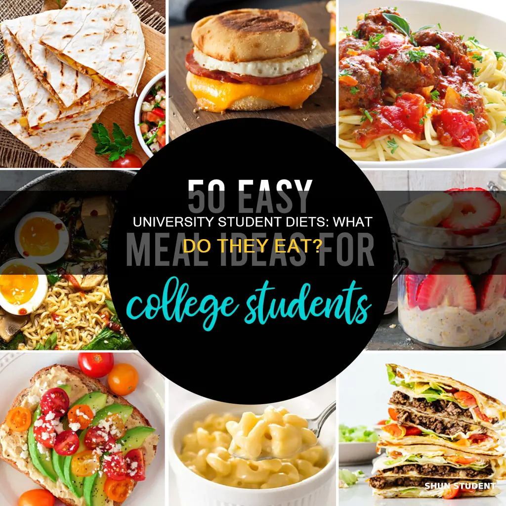 what do university students eat