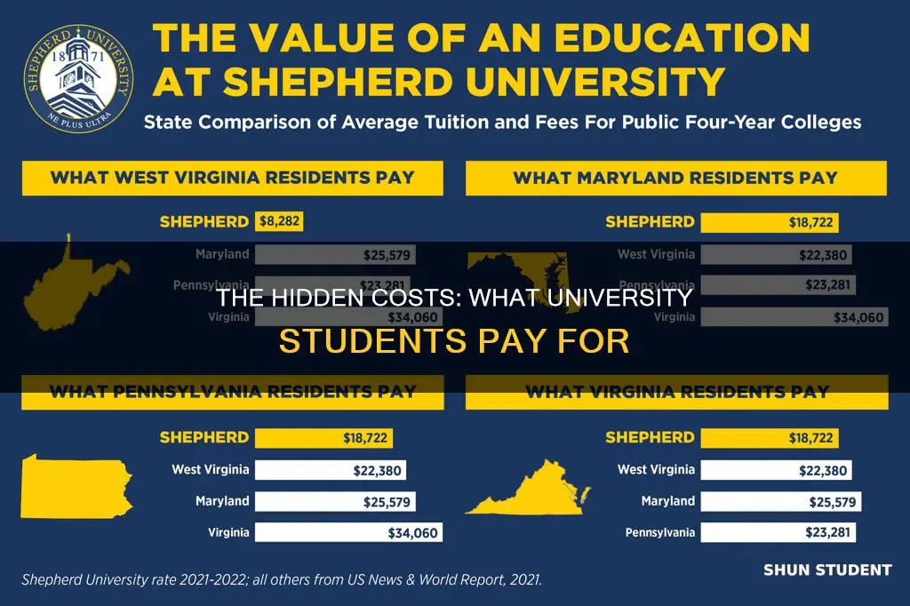 what do university students have to pay for