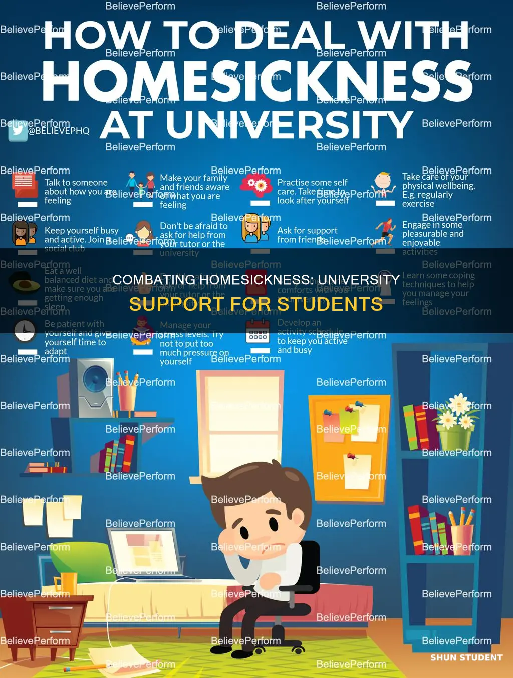 what do universitys provide for students with home sickness