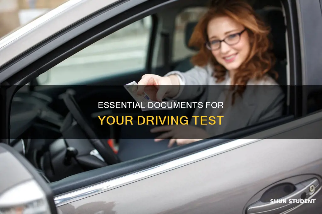 what documents to take for driving test for international students