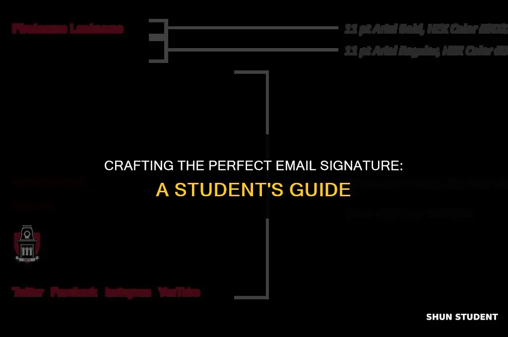 what does a good email signature look like student