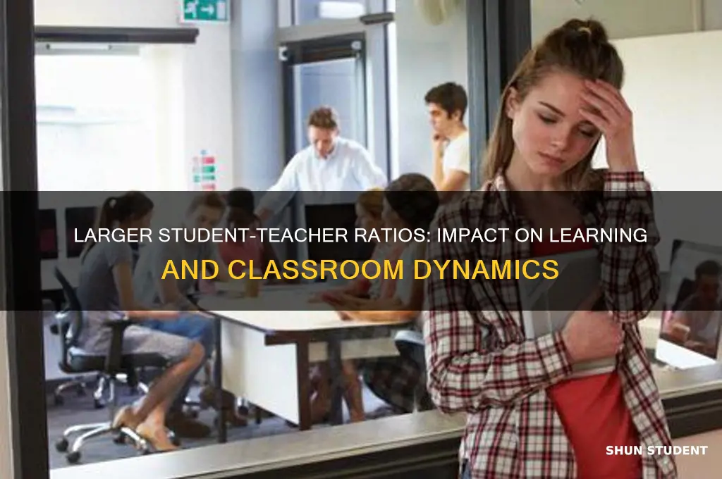 what does a larger student to teacher ratio mean