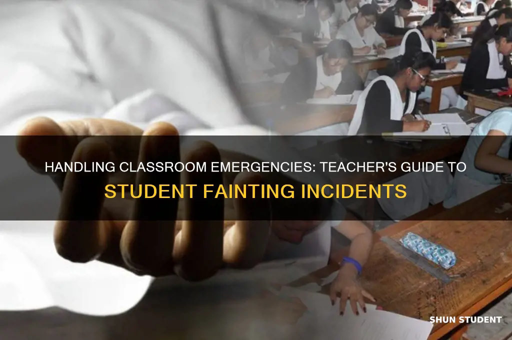 what does a teacher do if a student faints