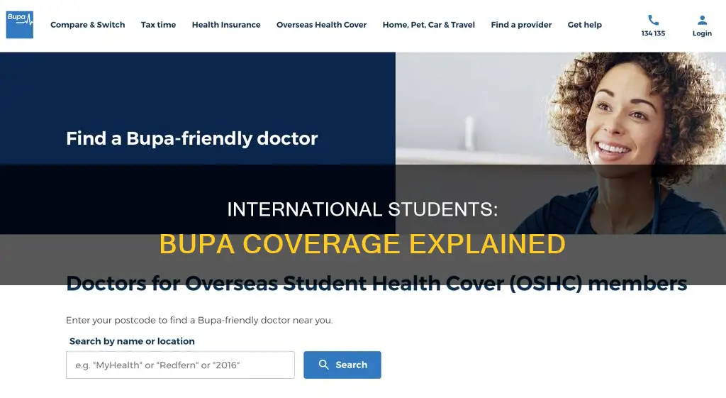 what does bupa cover for international students