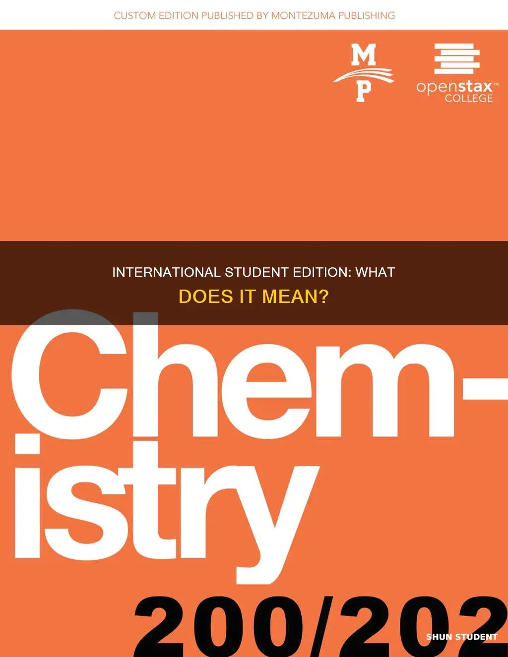 what does international student edition mean