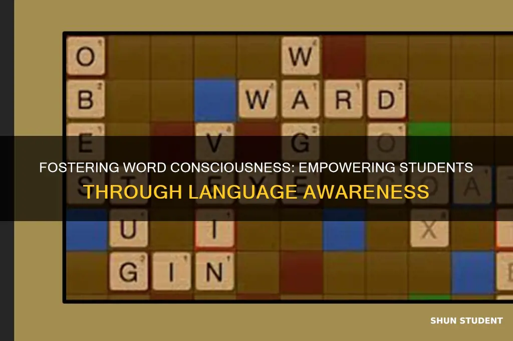 what does it mean to teach students word consciousness