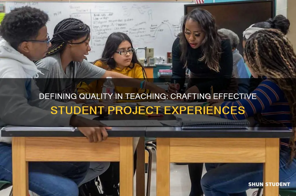 what does quality look like teaching students projects