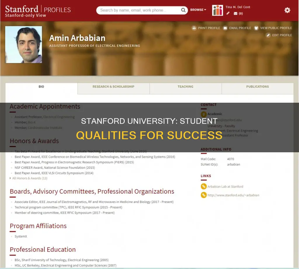 what does stanford university look for in a student