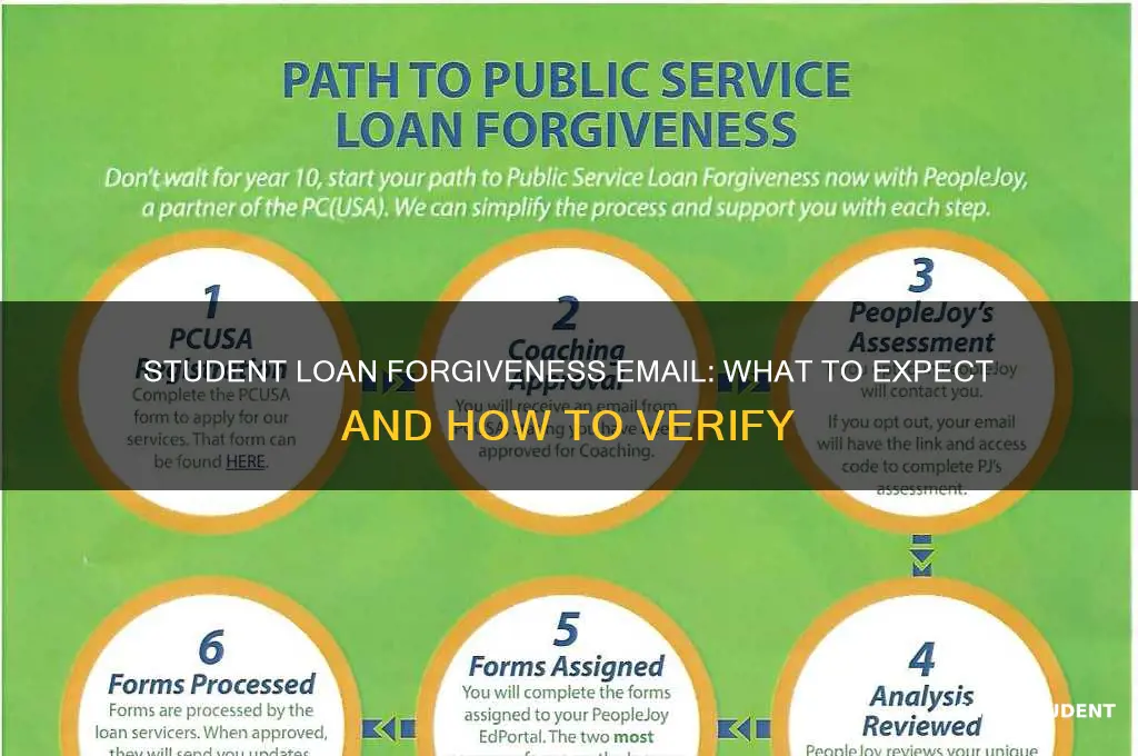what does the student loan forgiveness email look like
