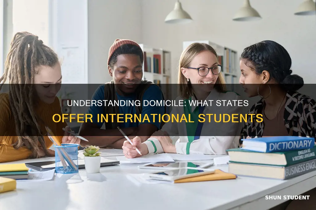 what does your state of domicile mean for international students