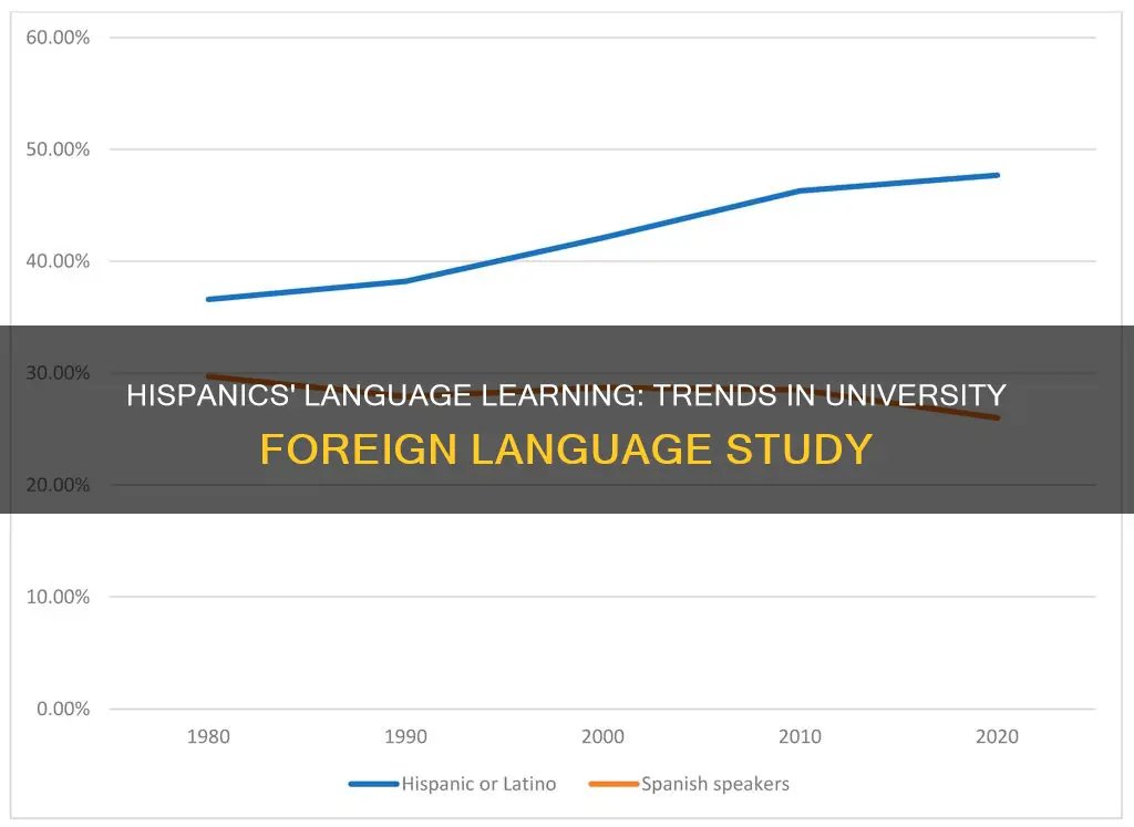 what foreign languages hispanic university students studied statistics