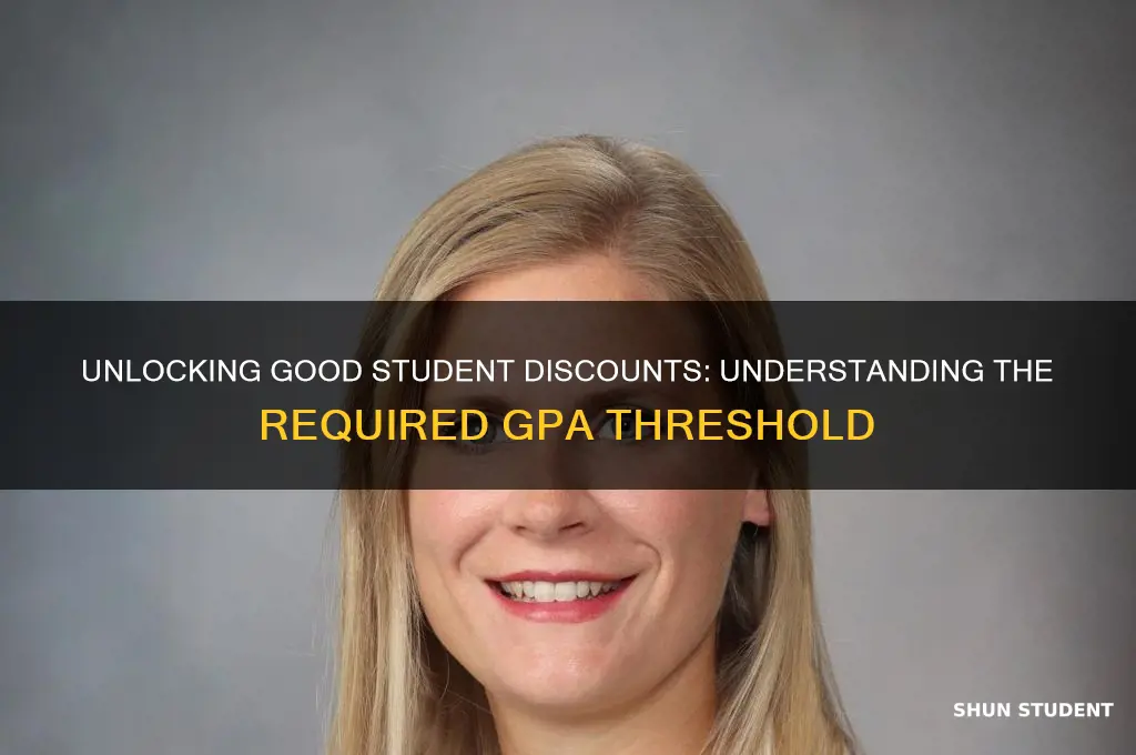 what gpa do you need for good student discount
