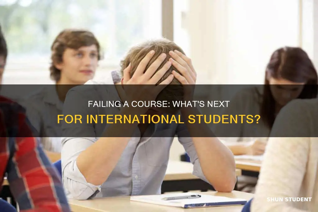 what happen if international student failing a course