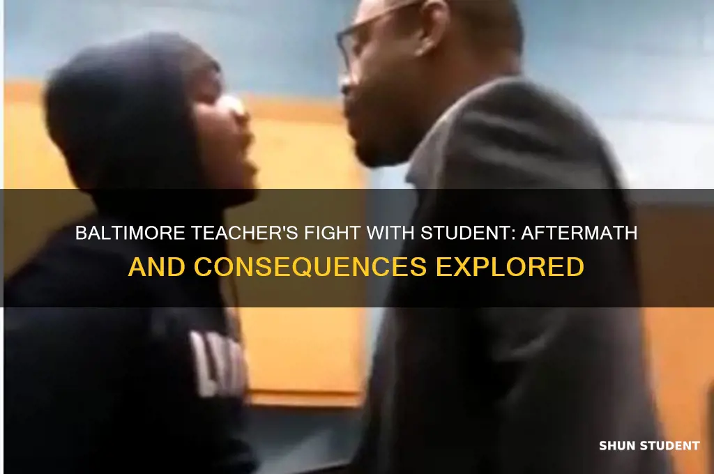 what happened to baltimore teacher who fought student