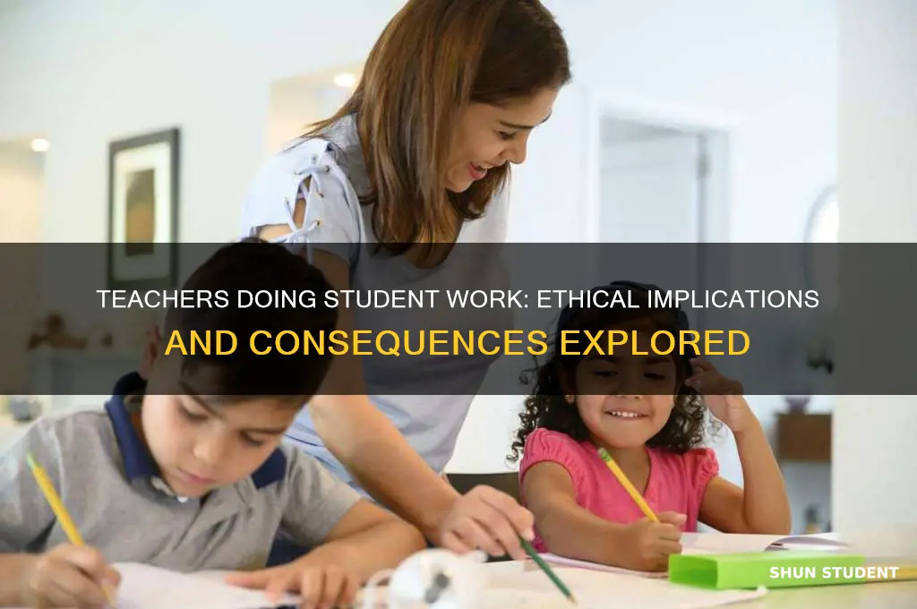 what happens if a teacher does a students work