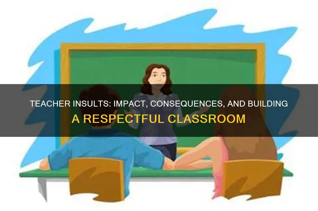 what happens if a teacher insults a student
