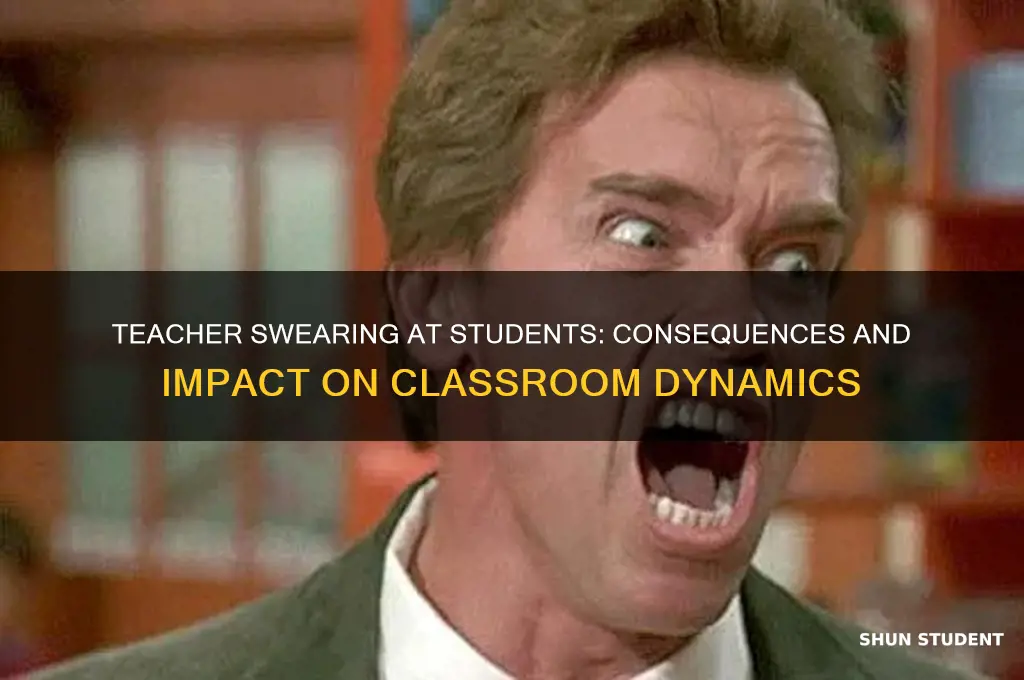 what happens if a teacher swears at a student